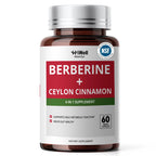 HiWell Berberine with Ceylon Cinnamon 300mg, Gentle 4-in-1, 30-Day Supply
