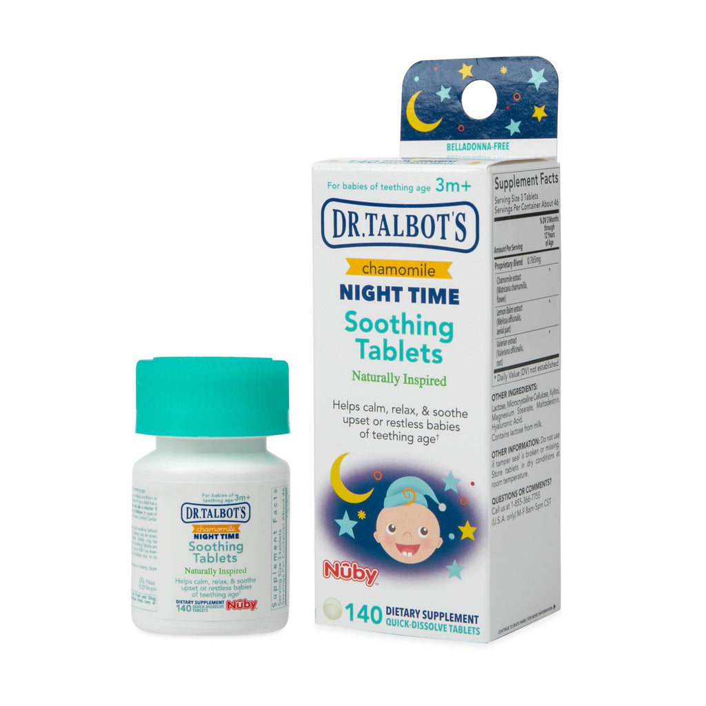 Dr. Talbot's Night Time Chamomile Soothing Tablets - 140 Count | Naturally Inspired - Quick Dissolve