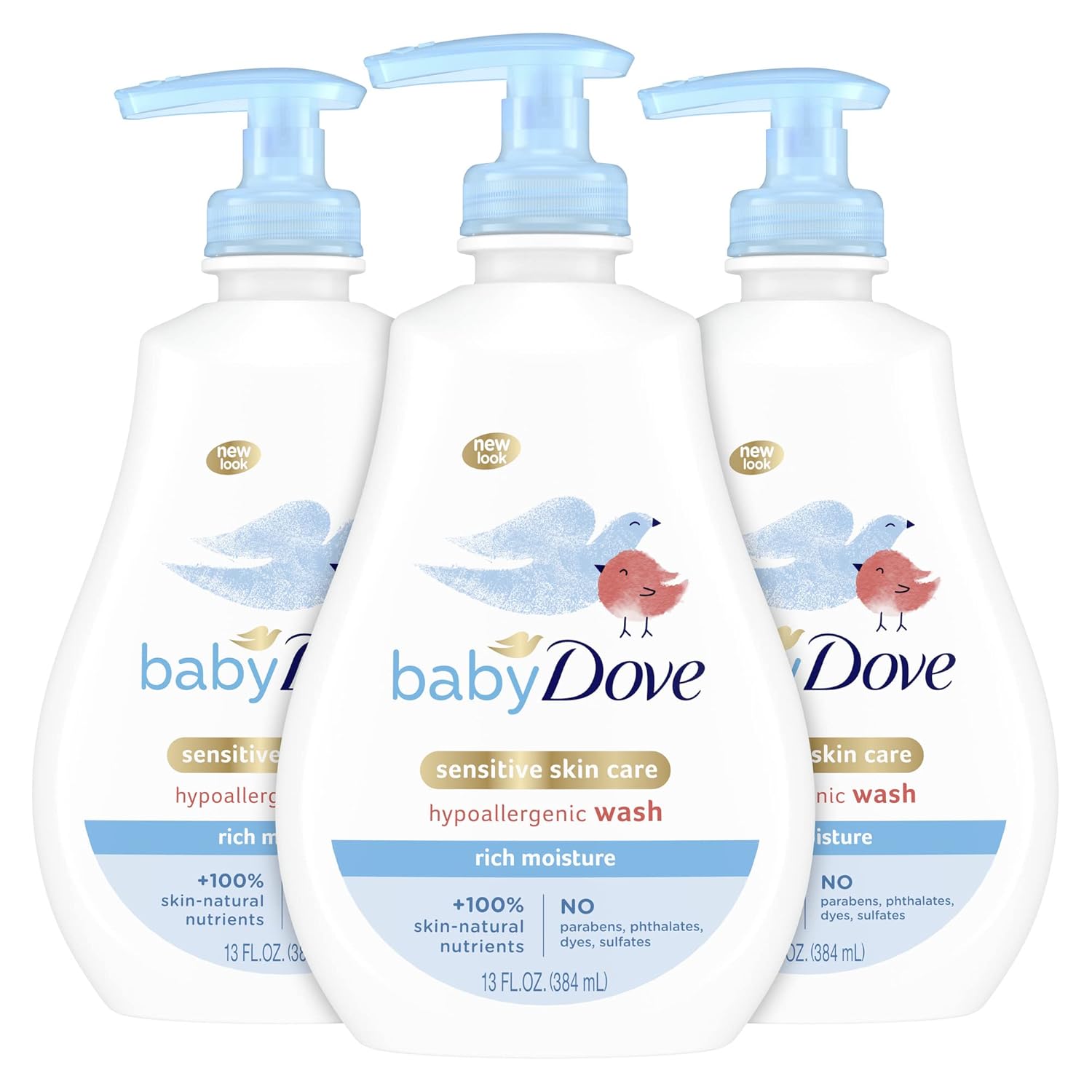Buy now Baby Dove Sensitive Skin Care Baby Wash For Bath Time, Moisture Fragrance Free and Hypoallergenic, Washes Away Bacteria 20 oz 13 Ounce (Pack of 3) Fragrance Free at indiglob india