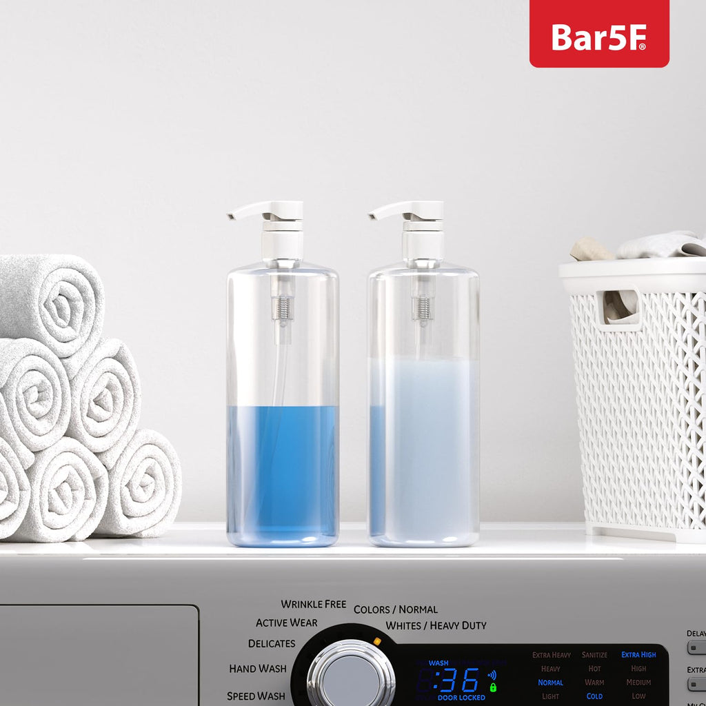 Bar5F Pumps for Shampoo and Conditioner Bottles, Salon-Brand Liters, 2 Pack | Professional-standard durability for salon-brand 1 L/33.8 oz bottles, 28/410 finish, 1-inch neck and 1.1-inch cap diameter