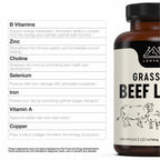 Lonvera Grass Fed Beef Liver Supplement – 3000mg Freeze Dried Desiccated Organs – Nutrient Source for Joints, Bones, Hair, Skin, Nails & Daily Energy – 120 Pasture-Raised Capsules - 90 Day Supply