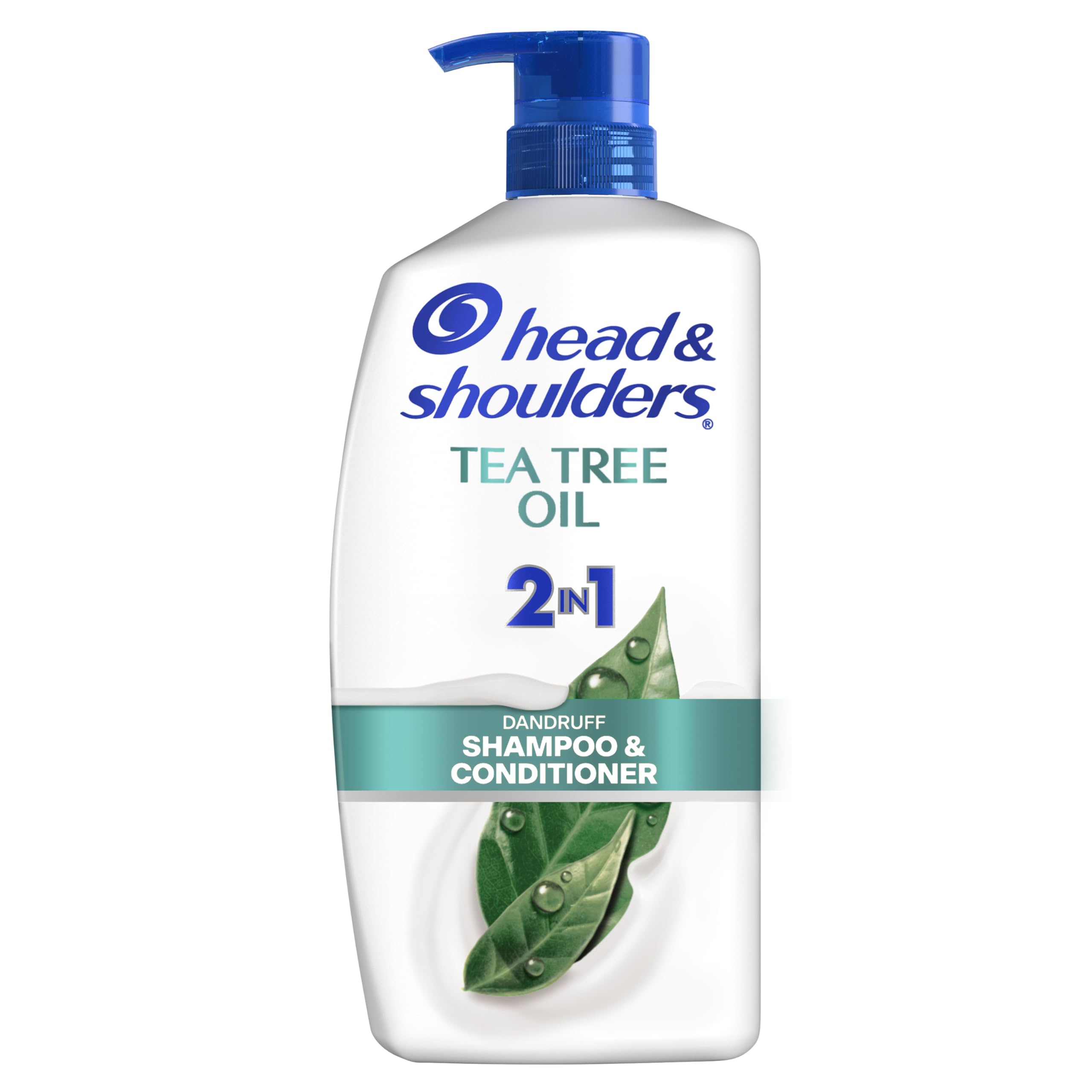 Head & Shoulders Tea Tree Oil 2-in-1 Anti-Dandruff Shampoo and Conditioner, 72-Hour Protection, 1% Pyrithione Zinc, 28.2 fl oz