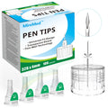 Pen Tips 32G x 4mm (5/32"), 100 Count, Comfortable Optimal Flow