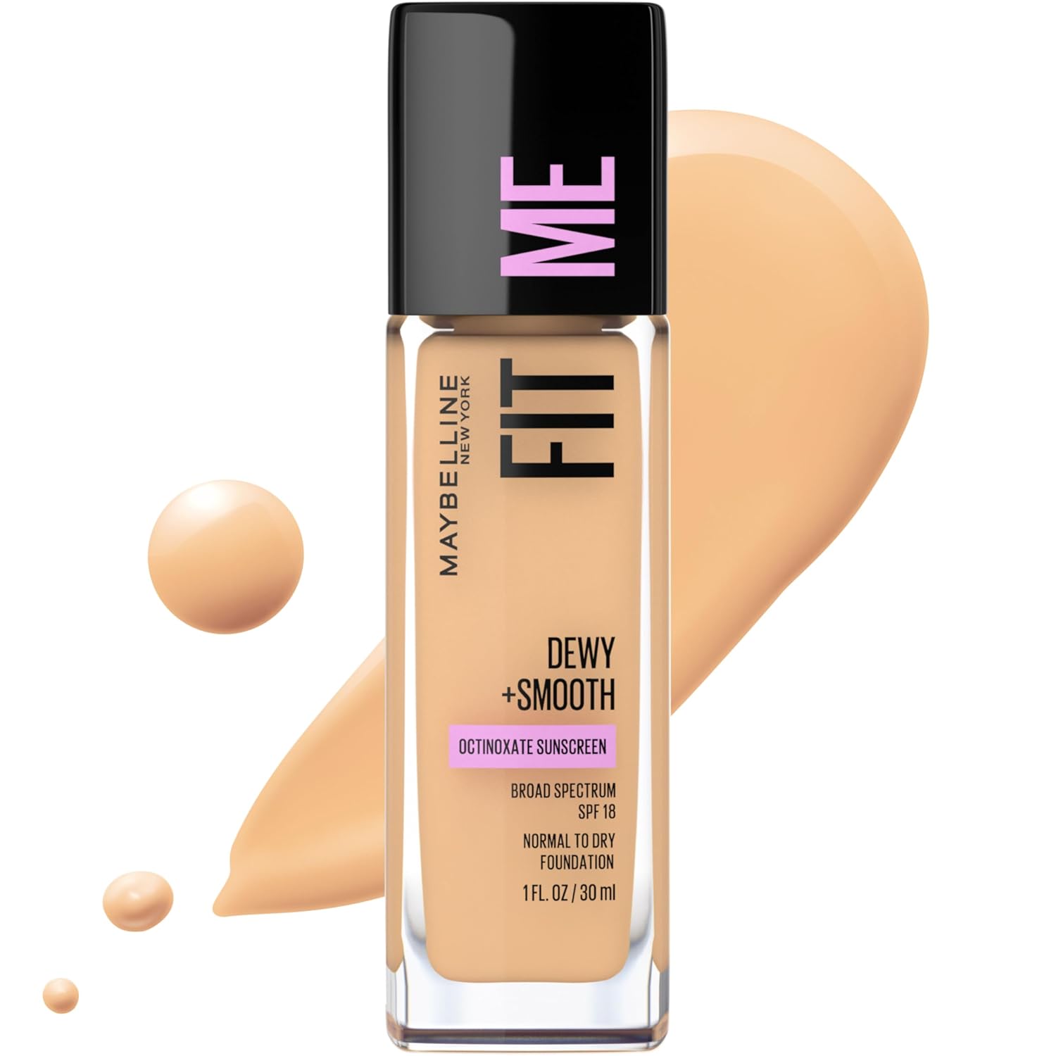 Buy now Maybelline Fit Me Dewy + Smooth Liquid Foundation Makeup, Fair Porcelain, 1 Count (Packaging May Vary) 220 NATURAL BEIGE 1 Fl Oz (Pack of 1) at indiglob india