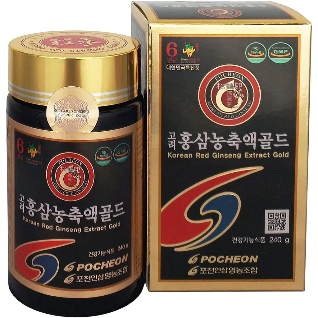 Buy now Pocheon 240g(8.5oz), 100% Pure Korean 6Years Root Panax Red Ginseng Extract Gold, TOP Ginsenoside, Saponin, Ginseng Herbal Supplement, Natural Immune Support Default at indiglob india