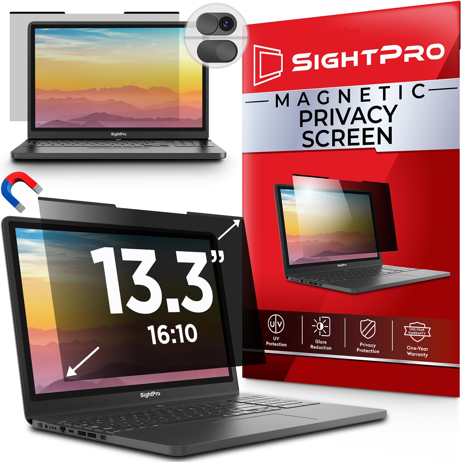 Buy now Magnetic Privacy Screen for MacBook Pro 16 Inch (2019, 2020) Removable Laptop Privacy Filter Shield and Protector Laptop 13.3 Inch 16:10 at indiglob india