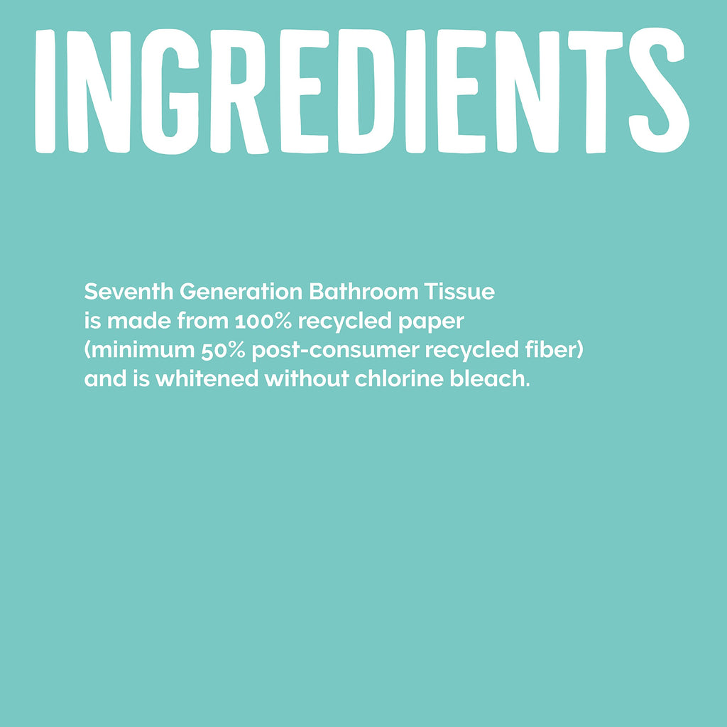 Seventh Generation Toilet Paper, 100% Recycled 2-Ply Bath Tissue, 48 Rolls
