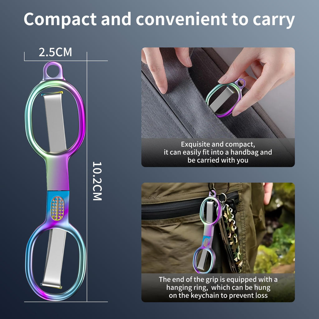 Stainless Steel Mini Folding Scissors - 2 Piece Portable Travel Scissors for Home, Office, Outdoor, Craft Use
