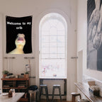 Welcome to My Crib Flag 2x3 Feet Funny Flags for Room Durable Man Cave Wall Flag with Brass Grommets for College Dorm Room Decor,Outdoor,Parties
