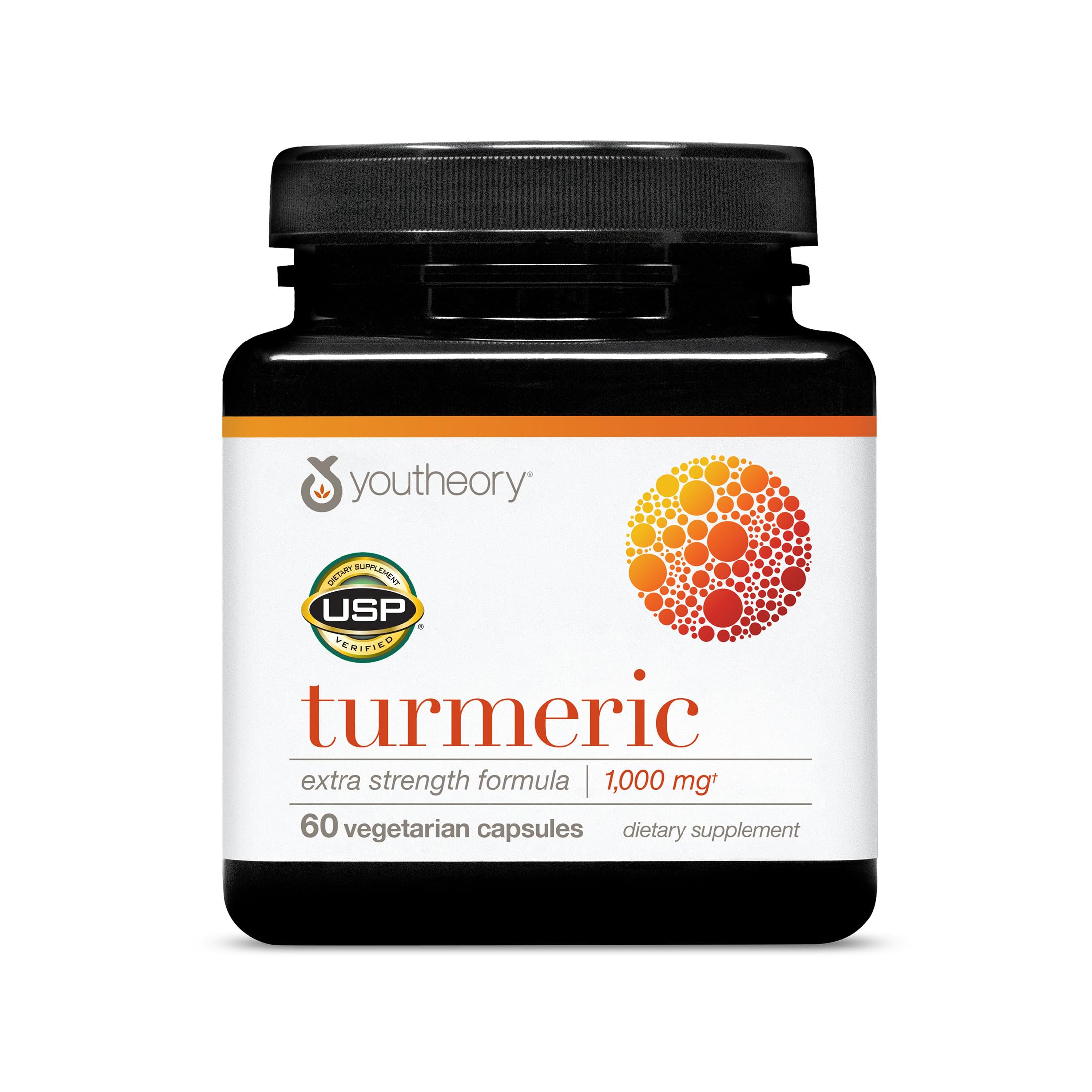 Youtheory Turmeric Extra Strength, 1,000 mg, 180 Capsules, Pack of 2 | Clinically Studied Curcumin C3 Complex, 95% Total Curcuminoids, BioPerine Black Pepper for Absorption, Joint Support*