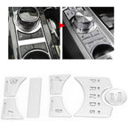 Buy now Central Control Panel Button, 7pcs Central Control Gear Shift Panel Button Cover Sticker Button Frame Cover Decal Trim Replacement for XF 2012?2015 Silver at indiglob india