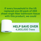Seventh Generation Toilet Paper, 100% Recycled 2-Ply Bath Tissue, 48 Rolls