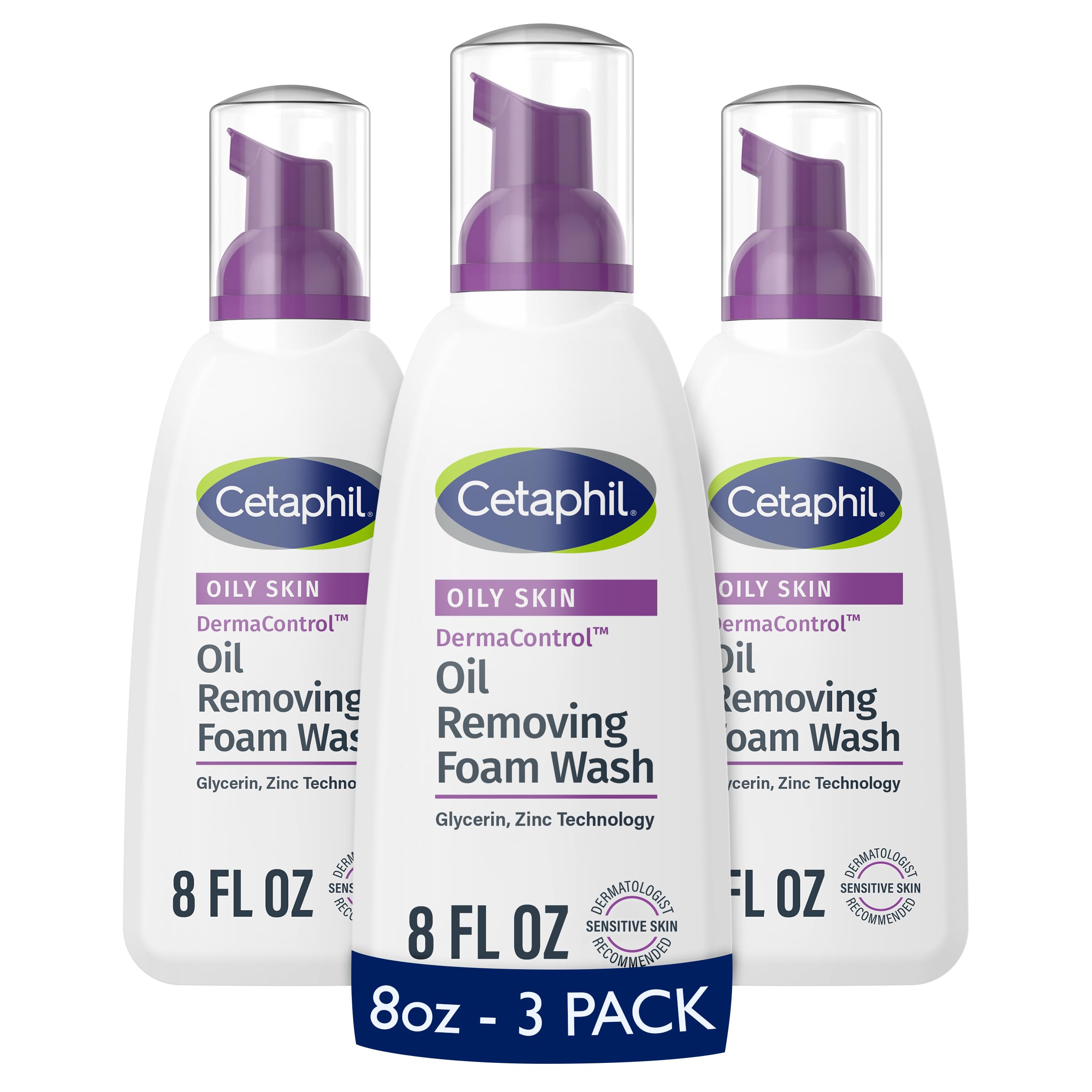 Buy now Cetaphil Pro Oil Removing Foam Wash, Foaming Facial Cleanser, Fragrance Free Formula Suitable for Sensitive Skin, 8 Fluid Ounce (Pack of 3) at indiglob india