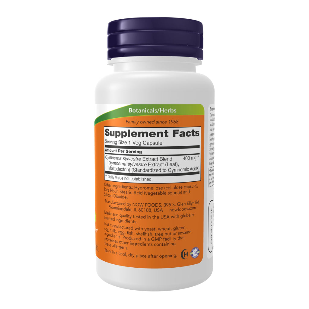 Buy now NOW Supplements, Gymnema Sylvestre 400 mg, Supports Glucose Metabolism*, 90 Veg Capsules, Rice Flour, Magnesium Stearate, Silicon Dioxide at indiglob india