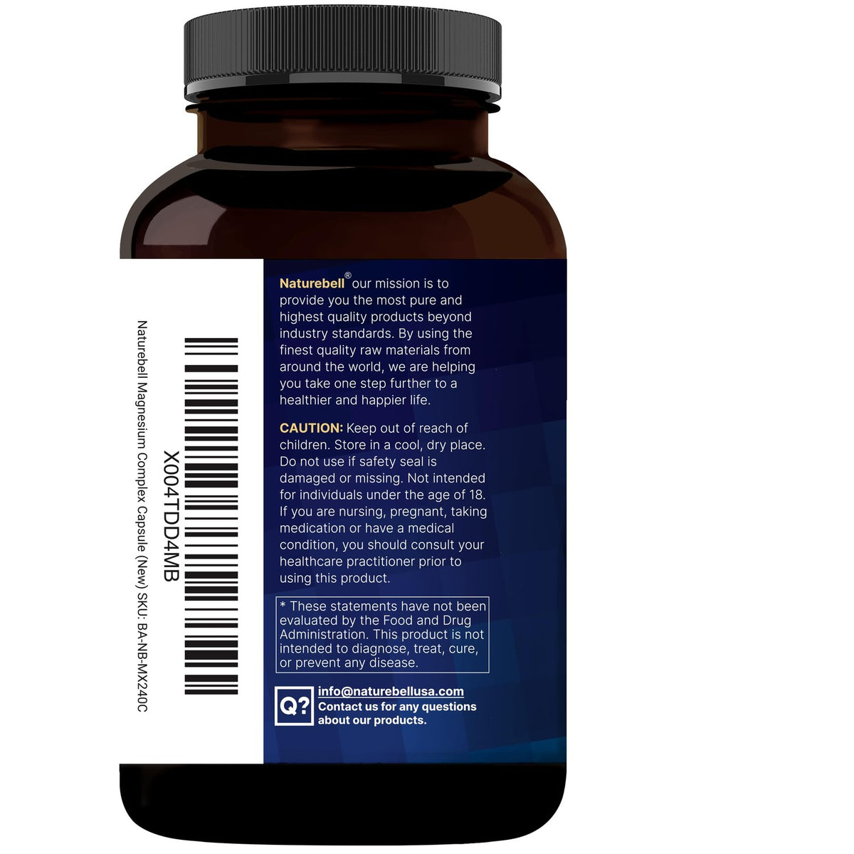 NatureBell 12-in-1 Magnesium Complex 1000mg, 4-Months Supply – Magnesium Glycinate, Citrate, Taurate, Malate, & More – High Absorption Formula for Men & Women – Chelated & Purified – 240 Capsules