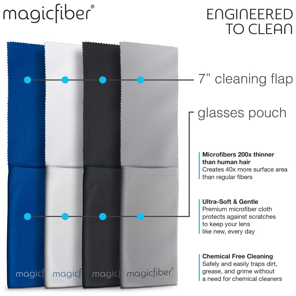 MagicFiber Soft Microfiber Glasses & Sunglasses Pouch Case, Eyeglass Bag