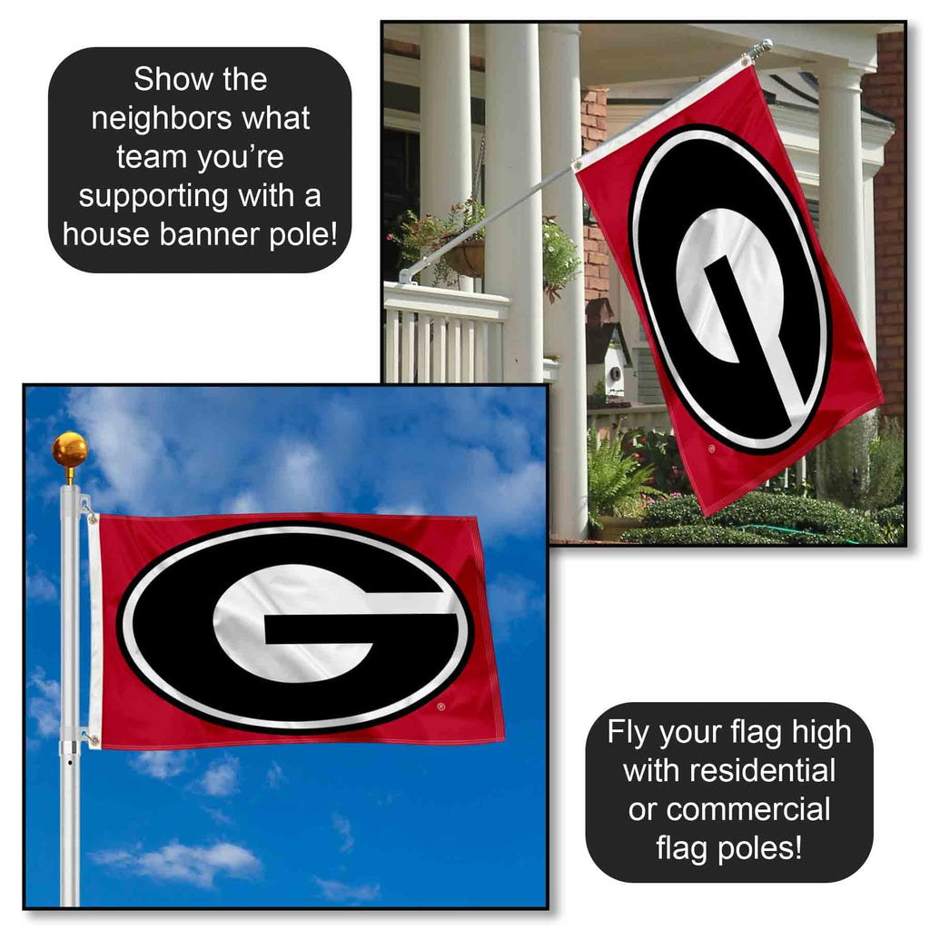 College Flags & Banners Co. Georgia Bulldogs Dawgs University Large College Flag