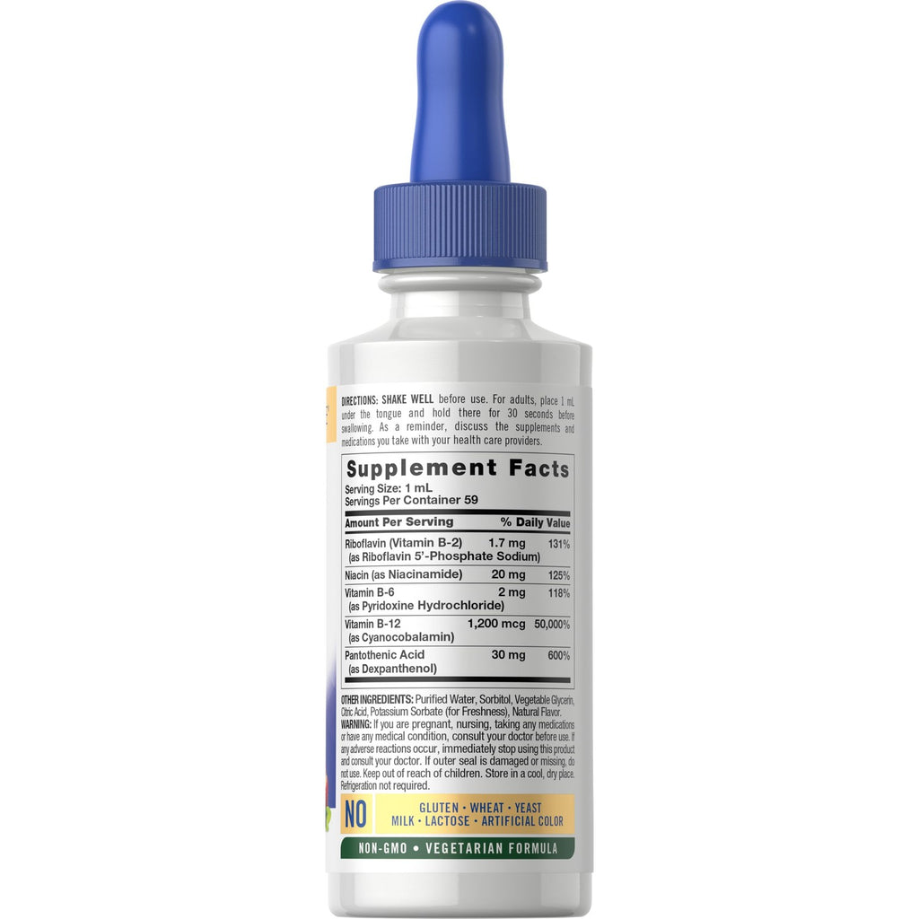 Carlyle Vitamin B Complex Sublingual | 2 fl oz | Liquid Drops | with B12