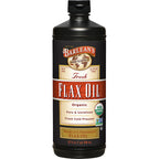 Barlean's Organic Flaxseed Oil, 7640mg ALA Omega-3, Cold-Pressed, 32oz | Fresh cold-pressed flax seeds, ALA omega 3-6-9, Vegan, Non-GMO, Gluten-free, Unrefined, 32 oz value size, Heart & skin