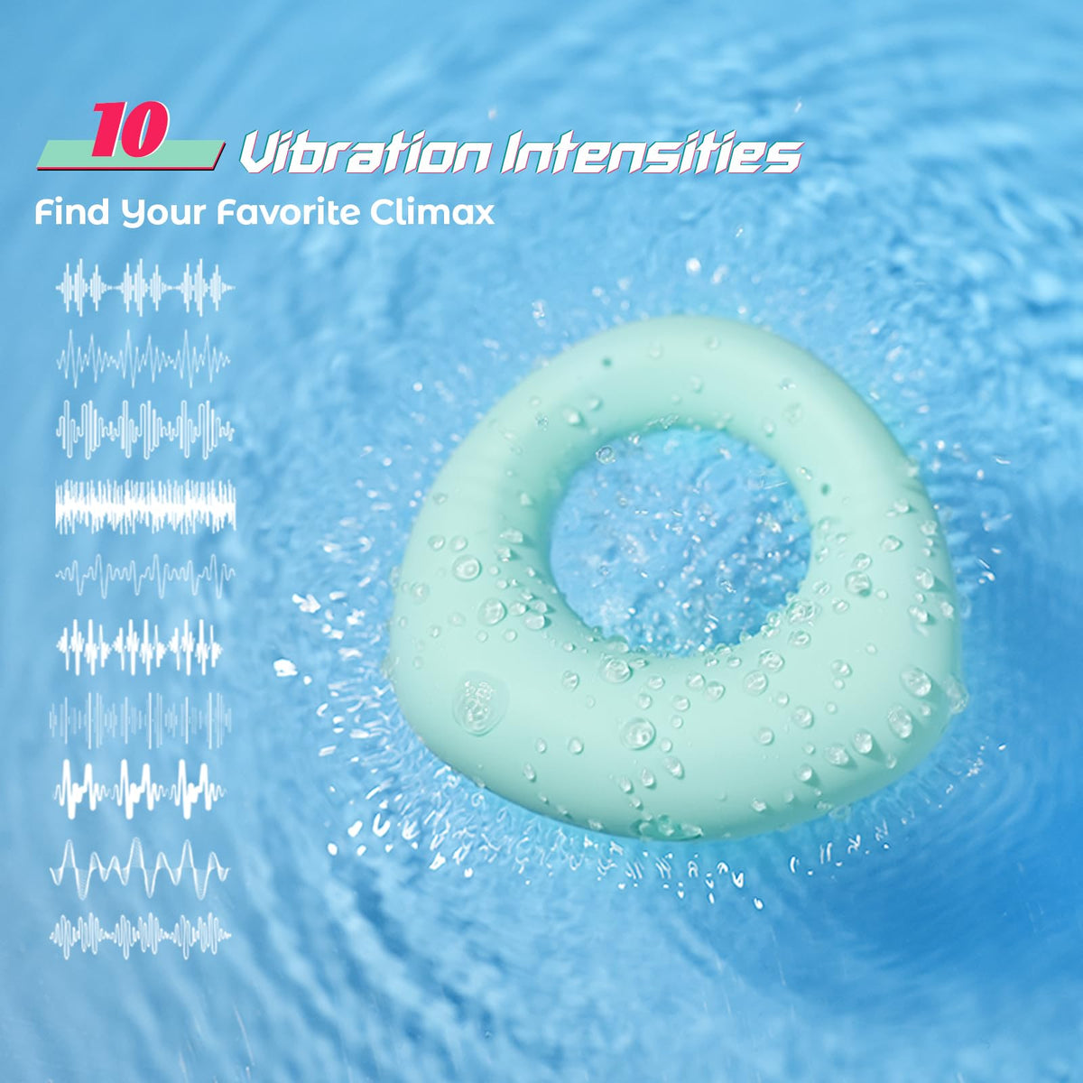 Full Liquid Silicone Vibrating Cock Ring,Penis Vibrator Male Adult Sex Toys