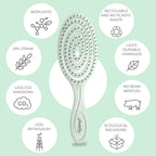 Buy now Ninabella Detangle Hair Brush for Women & Men - Does not Pull - Straightening Brushes for Straight & Curly Hair - Unique Spiral Detangling Hairbrush - Green at indiglob india