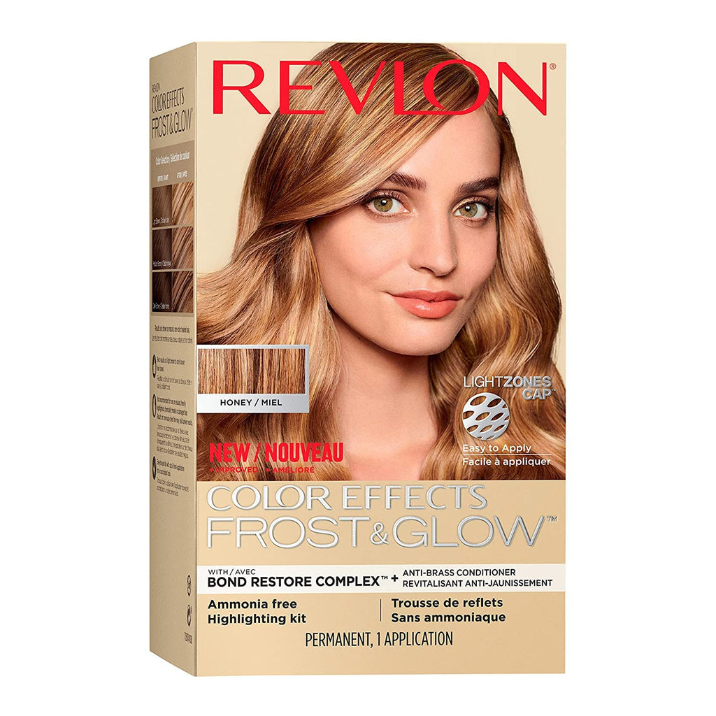 Revlon Color Effects Frost and Glow Hair Highlight Kit, 20 Blonde, 1 Pack | Permanent highlighting kit for at-home hair highlights; ammonia free and paraben free. Permanent hair color and hair dye.