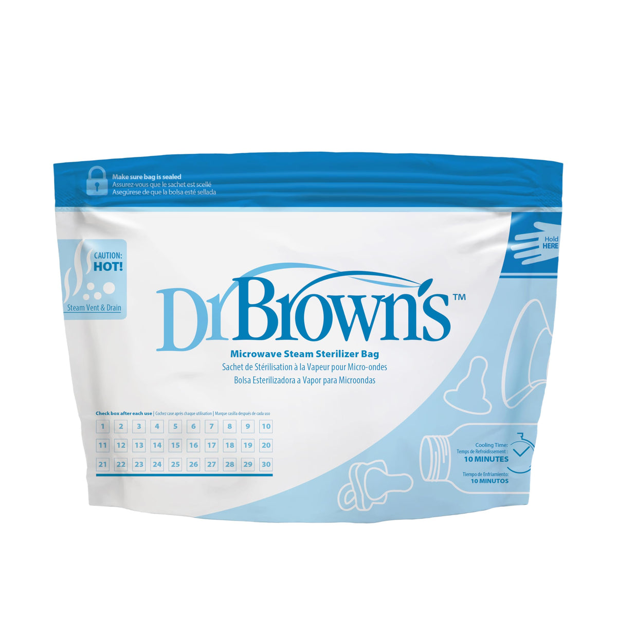 Dr. Brown's Microwave Steam Sterilizer Bags, 5-ct