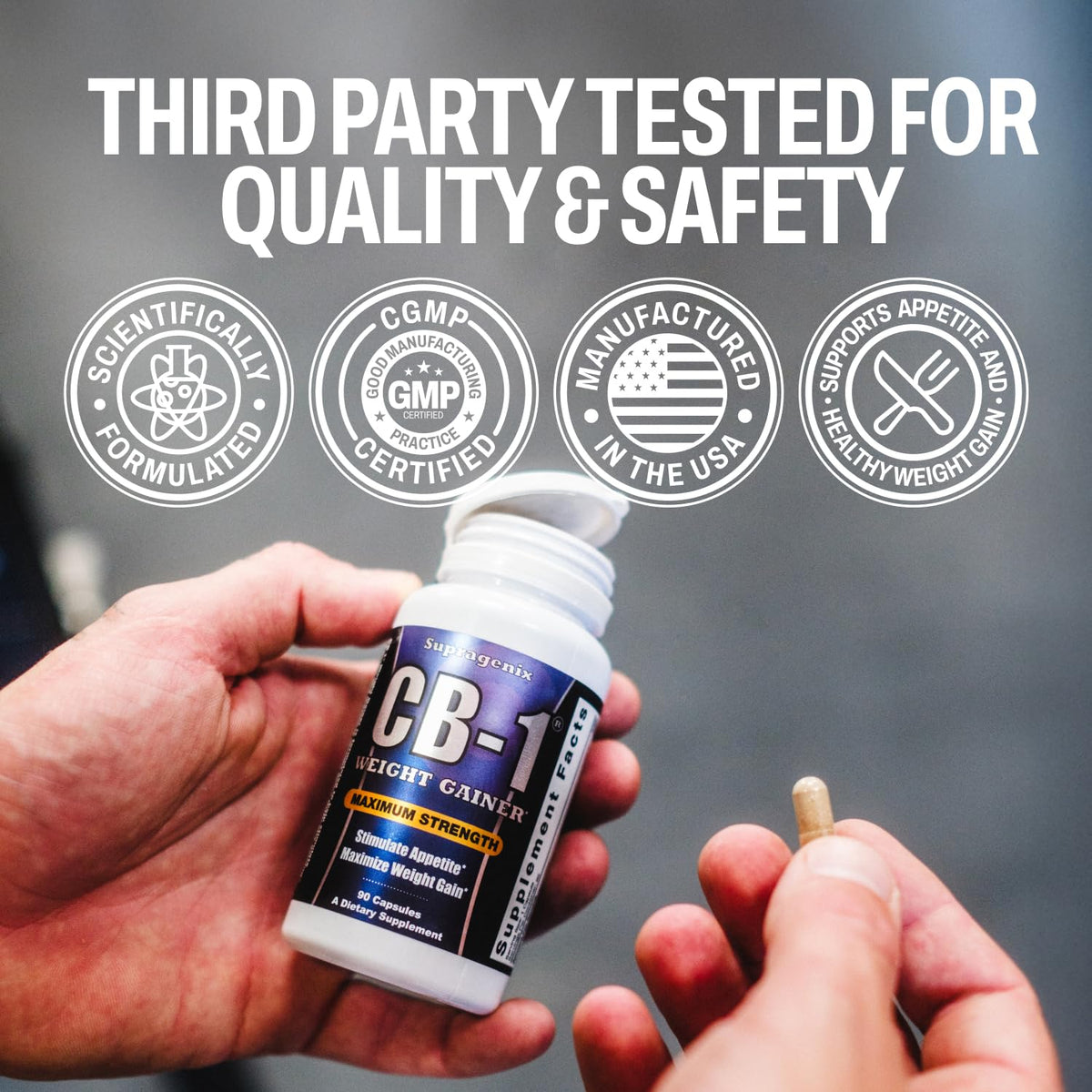 CB-1 Weight Gainer Pills (90 Count) | Clinically Tested Appetite Stimulant
