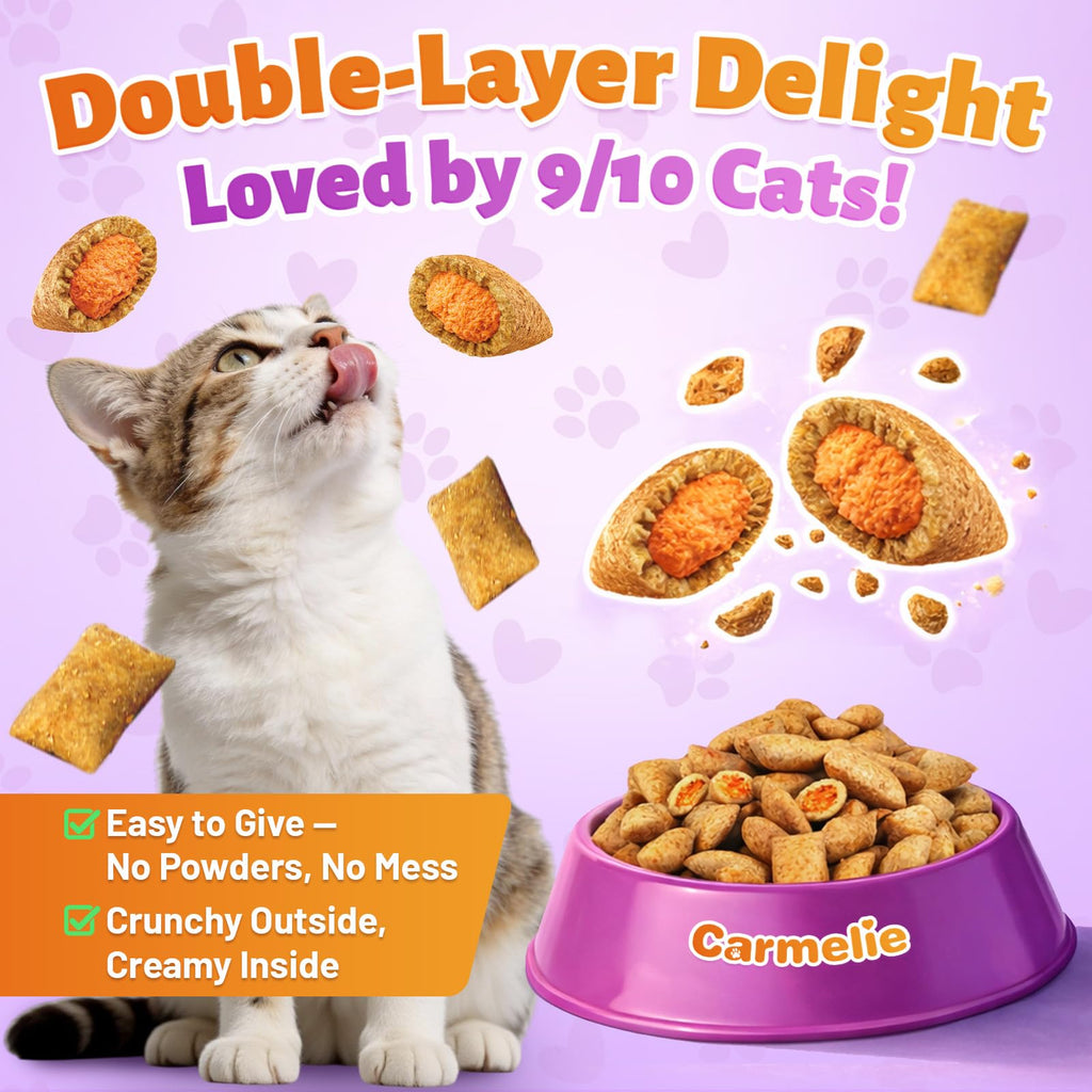 Carmelie Taurine for Cats Vitamins Treats, 15 in 1 Cat Multivitamin, 500 Ct