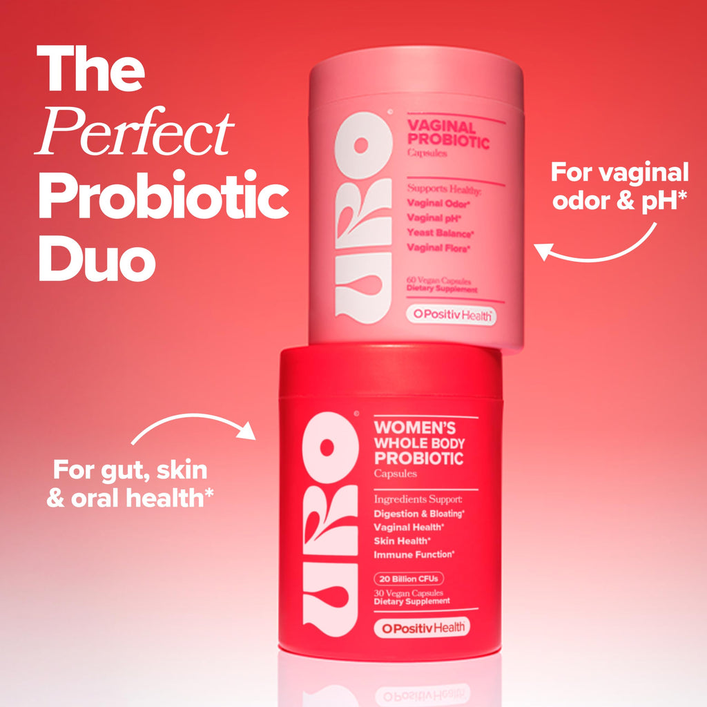 URO Women’s Probiotic – Vaginal, Gut & Skin – 20B+ CFUs – 30-Day Supply