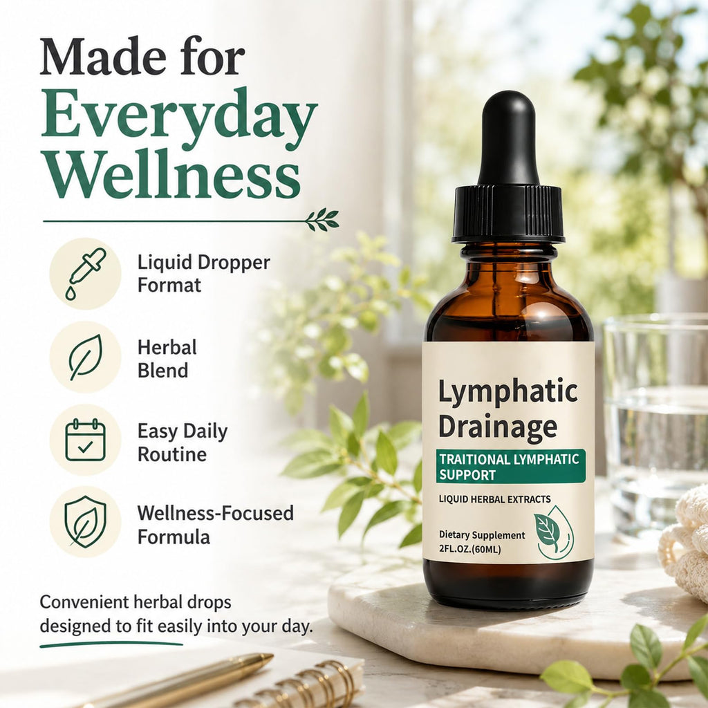 Lymphatic Drainage Drops, Fluid Retention – Alcohol-Free, Vegan | with Elderberry & Echinacea Dandelion，– Supports Lymphatic Drainage, Immune System & Detox 2 fl oz (1pcs)