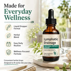 Lymphatic Drainage Drops, Fluid Retention – Alcohol-Free, Vegan | with Elderberry & Echinacea Dandelion，– Supports Lymphatic Drainage, Immune System & Detox 2 fl oz (1pcs)