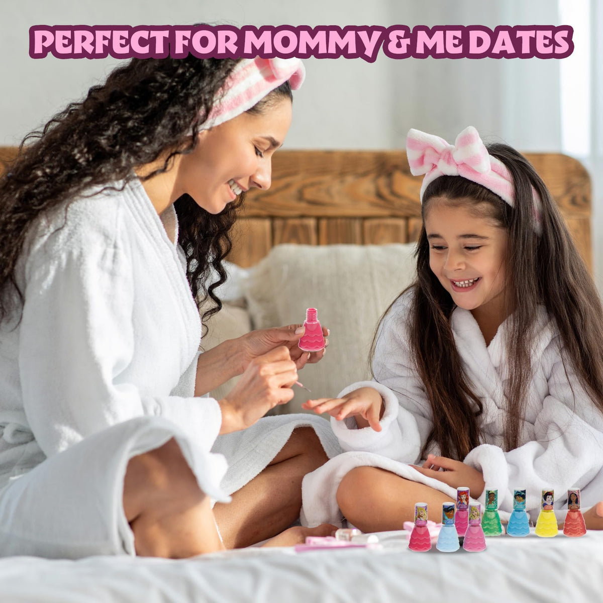 Disney Princess Nail Polish Set, 18-Piece Peel-Off for Girls, Ages 3+