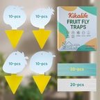 Fruit Fly & Fungus Gnat Traps, Yellow Sticky Traps, 40 Pack