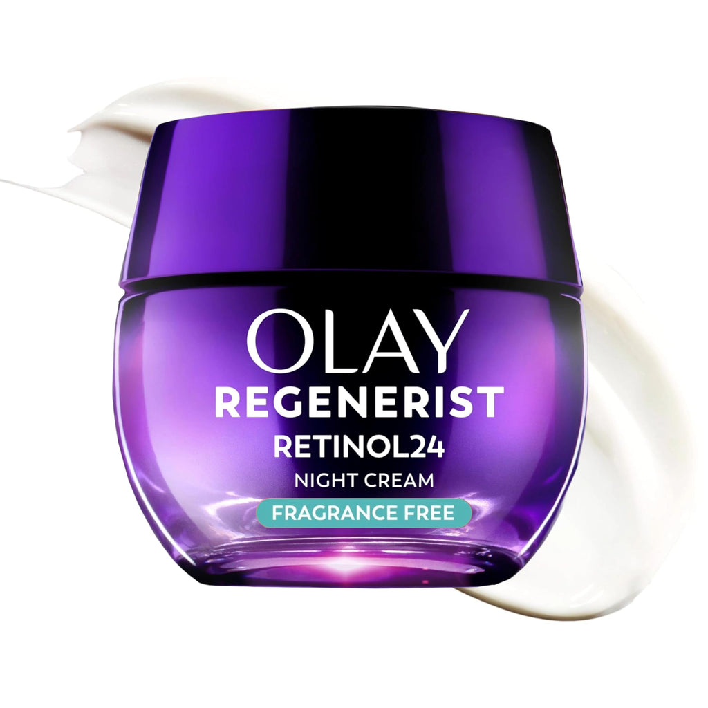 Buy now Olay Retinol Night Cream for Women, Anti-Aging Face Moisturizer, Fragrance-Free, Non Greasy - Anti-Wrinkle, Smooth Fine Lines, Hydrating Skin Care - Triple Collagen Cream, Peptide, Niacinamide, 1.7oz 1.7 Fl Oz (Pack of 1) at indiglob india