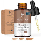 Self Tanning Drops - USA Made with Natural & Organic Ingredients | Medium Face Tanning Drops to Add to Lotion, Moisturizing Bronzing Tanner for Face & Body, Toxin Free Tanner for Fake Tan