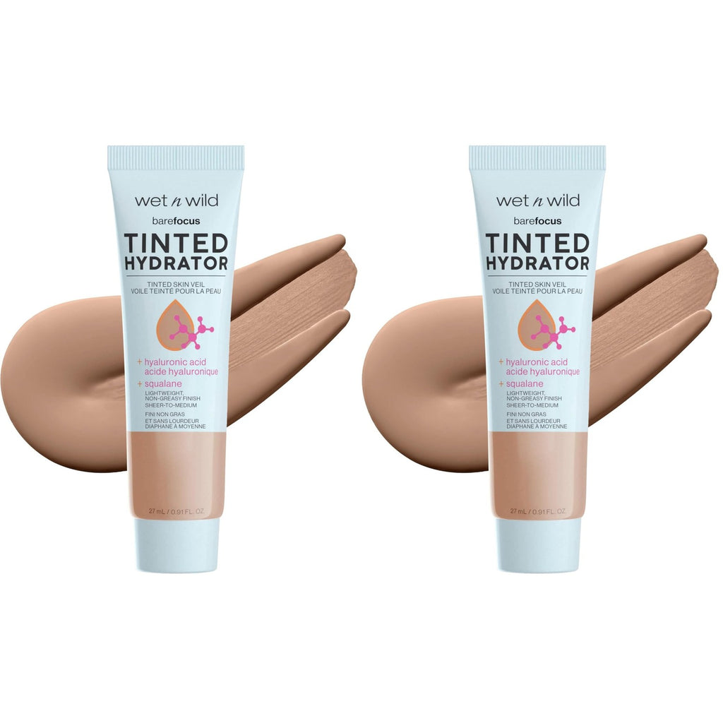 Buy now wet n wild Bare Focus Tinted Hydrator Tinted Skin Veil, Lightweight Buildable Coverage with Hyaluronic Acid & Vegan Squalane, Semi-Matte Finish, Cruelty-Free - Light at indiglob india