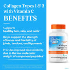 Buy now Doctor's Best Collagen Types 1 & 3 with Peptan, Non-GMO, Gluten Free, Soy Free, Supports Hair, Skin, Nails, Tendons & Bones, 1000 mg, 180 Tablets at indiglob india