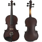 Buy now Cecilio 4/4 Full Size Violin - Hand-Carved Solid Spruce & Maple, Ebony Fingerboard, Deluxe Oblong Hard Case & Bow Included, Fiddle Set for Beginners Professionals full-size Satin Antique at indiglob india