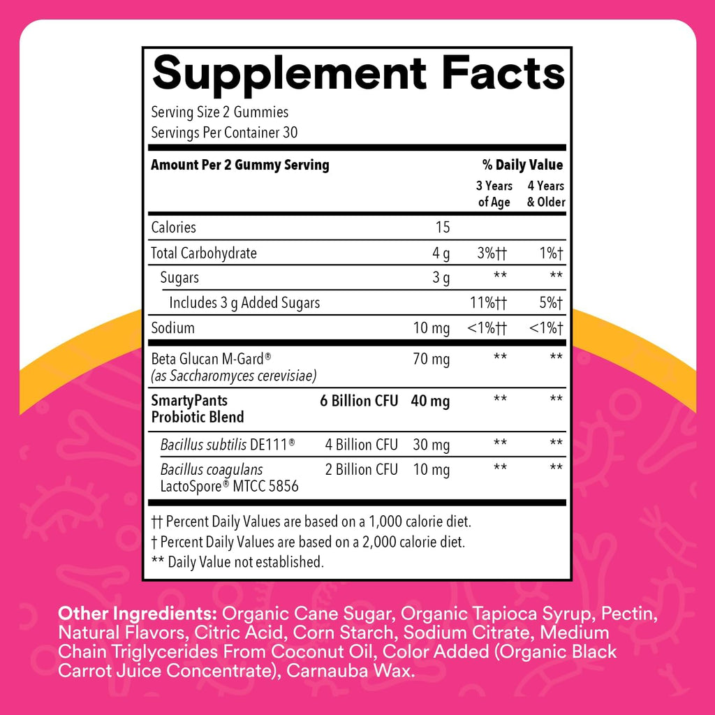 Buy now SmartyPants Kids Probiotic & Prebiotic Gummies for Digestive Health: Gut Health Supplement, Clinically Studied Prebiotic for Immune Support, Strawberry, 60 Count (30 Day Supply) at indiglob india