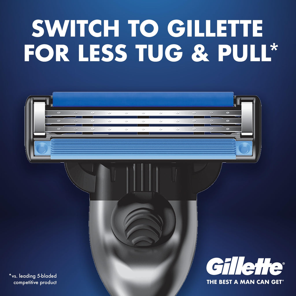 Gillette Mach3 Razor Refills for Men, 12 Razor Blade Refills
