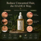 HADEA Cyperus Rotundus Oil to Reduce Hair Growth 100% Organic High-Potency Steam Distilled Cyprus Nutgrass Cypress Inhibitor | Cypress Rotundus Oil For Pcos, Hirsutism, Any Unwanted Hair 30ml