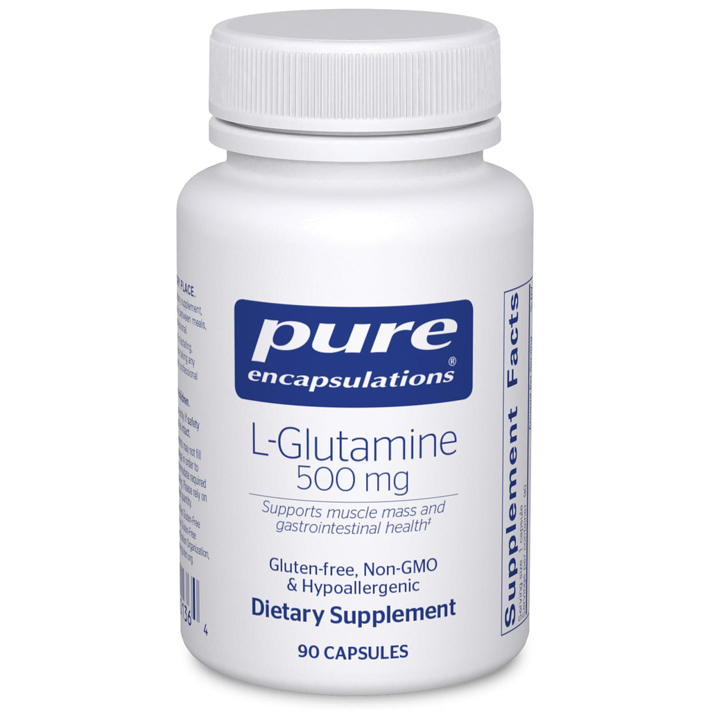 Pure Encapsulations L-Glutamine 500 mg, 90 Capsules | Supplement for Immune and Digestive Support, Gut Health and Lining, Metabolism, and Muscle Support*