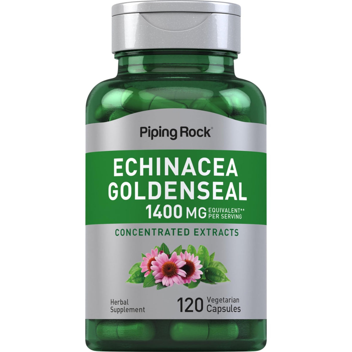 Piping Rock Echinacea Goldenseal Capsules | 120 Count