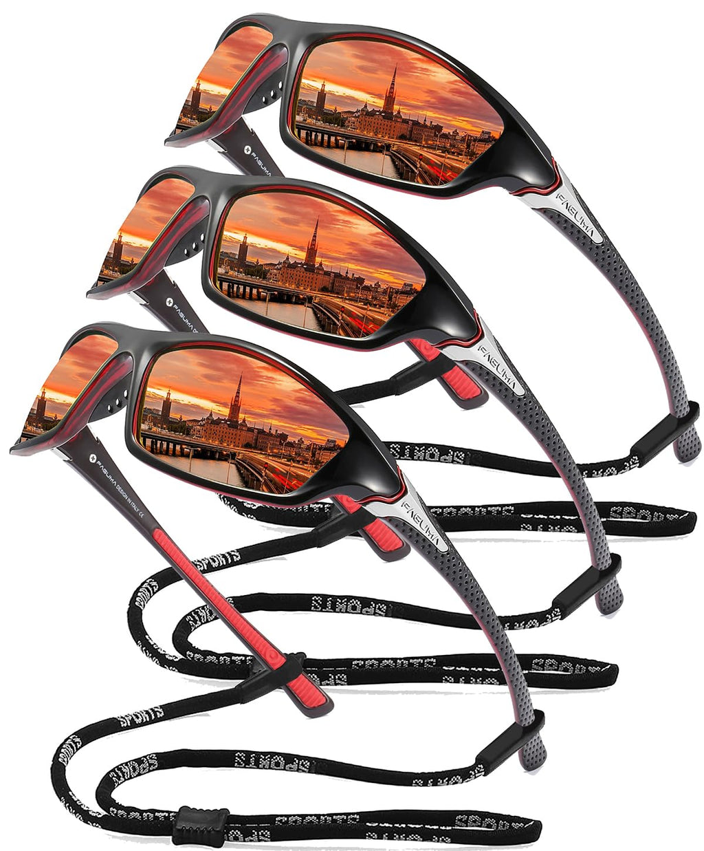 Buy now FAGUMA Sports Polarized Sunglasses For Men Cycling Driving Fishing UV400 Protection at indiglob india