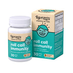 Renzo's Roll Call Immunity Kids Immune Support, Dissolvable Tabs, 30-Count | Clinically-Studied IMMUSE Postbiotic & Probiotic Immunity Blend, Classroom Support, Sugar-Free, Orange Flavor, 1-Month Supply