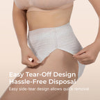 Momcozy Postpartum Disposable Underwear, 12 PCS No Leak New-Thin Built-in Pad Self-Absorbent Free-Move Period Underpants for Women Mothers Moms Labor Delivery Care White