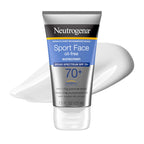 Neutrogena Sport Face Sunscreen Lotion SPF 70+, 2.5 fl. oz | Sweat- and Water-Resistant, Broad Spectrum UVA/UVB Protection, Oxybenzone-Free, Good for Active Lifestyles