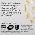 Buy now Sports Research Triple Strength Omega 3 Fish Oil - Burpless Fish Oil Supplement w/EPA & DHA Fatty Acids from Single-Source Wild Alaskan Pollock - 1250 mg, 180 ct at indiglob india