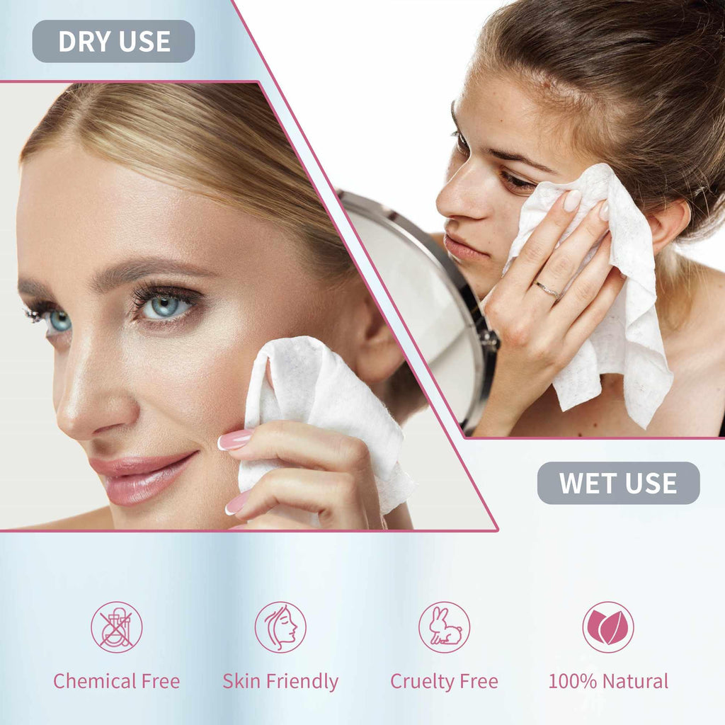 Buy now Disposable Face Towels, Extra Thick, 40 Count, Natural, Skin Cleansing Wipes at indiglob india
